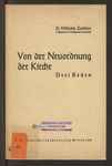 Von der Neuordnung der Kirche