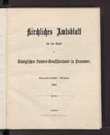 Kirchliches Amtsblatt für den Bezirk des Königlichen Landesconsistoriums in Hannover