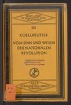 Vom Sinn und Wesen der nationalen Revolution