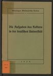 Die Aufgaben des Rektors in der deutschen Universität
