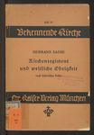 Kirchenregiment und weltliche Obrigkeit