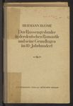 Der Rassengedanke in der deutschen Romantik und seine Grundlagen im 18. Jahrhundert