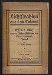 "Lichtstrahlen aus dem Talmud"