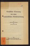 Christliche Warnung vor einer unchristlichen Kirchenordnung