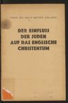 Der Einfluß der Juden auf das englische Christentum