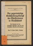 Der gegenwärtige Entscheidungskampf des Christentums in Deutschland