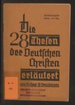 Die 28 Thesen der Deutschen Christen