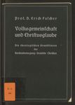 "Volksgemeinschaft und Christusglaube"