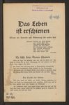 Das Leben ist erschienen